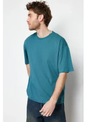  Collection Emerald Green Oversize Tok Fabric T-Shirt - 100% Cotton Tmnss22Ts0318