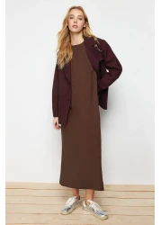  Modest 2-Pack Brown and Beige 100% Cotton Knitted Dress - TCTAW22UK0110