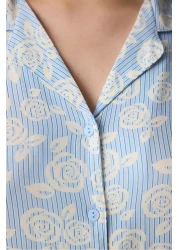 Penti طقم بيجامة باللون الأزرق الفاتح من Roses Shirt Pants