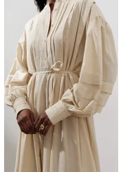 Manuka فستان واسع مضلع أصفر