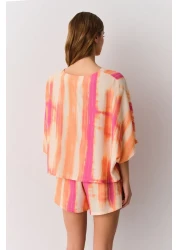 Suwen طقم بيجامة شورت رجالي كوزموبوليتان