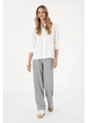 U.S. Polo Assn. Women's White Long Sleeve Shirt 50299631 -Vr013