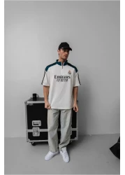 Sentinel تي شيرت بسحاب مطرز بشعار R. MADRID (هدية)