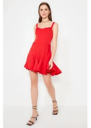  Collection Red Lined Stationery Pirate Short Evening Dress Graduation Dress Tprss23El00251