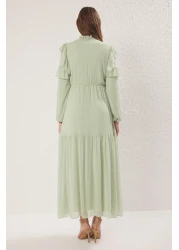  Modest Mint Chiffon Lining Woven Dress Tctss25Eb00108