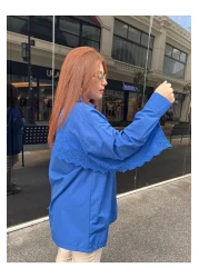 Qaju قميص سكالوب ساكس للسيدات