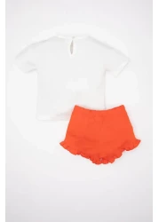 Defacto Orange Baby Girl Set - Bottom & Top Z9307A2/Og566