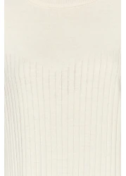  Modest Stone Stand Collar Knitwear Dress TCTAW24EB00015