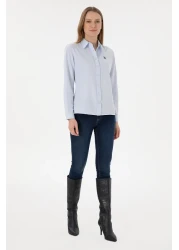 U.S. Polo Assn. Women's Light Blue Long Sleeve Basic Shirt 50297002 -Vr003