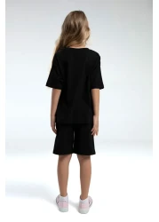 U.S. Polo Assn. قاعدة. بولو أسن. بدلة برمودا سوداء للبنات