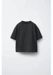 Magu طقم تي شيرت مطبوع عليه أسد أسود من القطن للأولاد وبنطلون مخطط