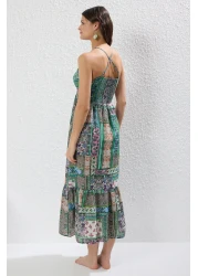  Collection Ethnic Pattern Woven 100% Cotton Beach Dress Tbess25El00110