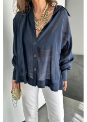 Suzi Buttoned Chiffon Design Shirt 5002