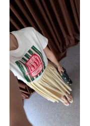 HAZELANNA تيشيرت سردين وايلد وايت