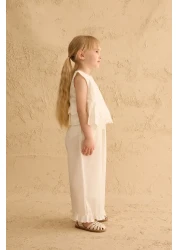 Fahhar Kids بدلة قطنية مع فلانيل على الجوانب إكرو