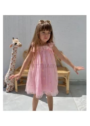 KETBaby Girl's Daisy Embroidered Strap Dress