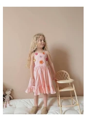 YİGİT BUTİK فستان بناتي بحزام مطرز بالزهور من Yigit Boutique