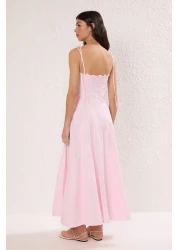  Collection Pink Waist Opening Woven Maxi Dress Twoss25El00870