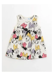 LC Waikiki فستان للفتيات الصغيرات بتصميم ميني ماوس LCW - رقبة دائرية، بدون أكمام، طقم من قطعتين