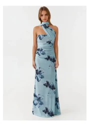 Hiccup فستان Bodycon ماكسي من التول بدون حمالات