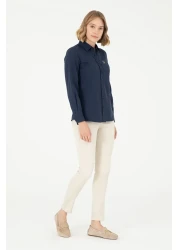 U.S. Polo Assn. Women's Navy Blue Long Sleeve Basic Shirt 50295704 -Vr033
