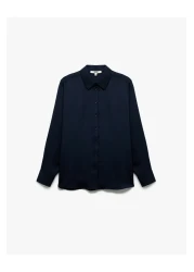 Koton قميص Aerobin من القماش بأكمام طويلة وياقة كلاسيكية من الساتان