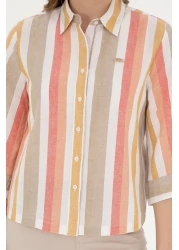 U.S. Polo Assn. Women's Linen Long Sleeve Shirt