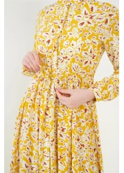 Bigdart 2144 Patterned Collar Dress