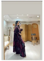 QUAWEAR طقم قميص طويل بياقة قميص وجيب جانبي وبنطلون