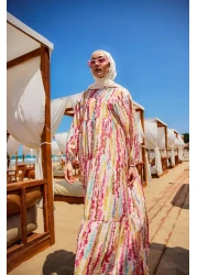 LOCCO Women's Bead Pattern Dress Pink