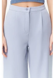  Collection Light Blue Wide Leg Woven Trousers - Twoaw22Pl0139