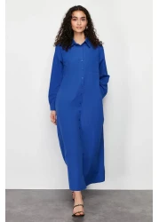 Modest فستان قميص منسوج بأزرار من Saks TCTSS24EB00137