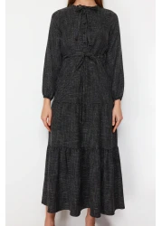  Modest تنانير سوداء منسوجة بطبقات TCTAW22EB0136