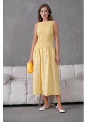 Park Karon فستان منسوج صيفي طويل من القماش القطني من Gipeli