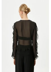 Koton بلوزة سوداء نسائية