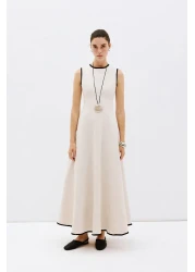 VATKALI فستان منتفخ مع تفاصيل الأنابيب