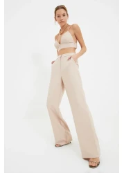  Collection Stone Wide Leg Woven Trousers Tpraw22Pl0402