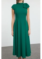  Collection Green A-Line Pleated Woven Stylish Evening Dress Night Graduation Dress Tpraw25El00151