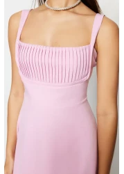  Collection Pink A-Line Woven Short Evening Dress Night Graduation Dress Tprss23El00031