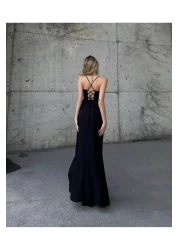 Nika Fashion فستان بفتحة على الصدر