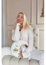 Pijamaevi طقم بيجامة نسائي من لايت باودر دبلن مع ثوب صباحي