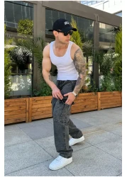 serline السراويل البضائع الفضفاضة أنثراسايت