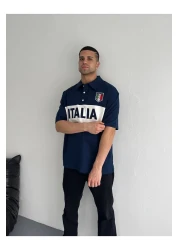 İLKCET MODA Italy Embroidery Unisex Oversize T-Shirt