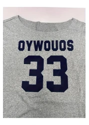 Machetta Women's Boat Neck Oywouos Printed Oversize 100% Cotton T-Shirt