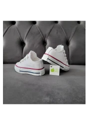 elma bebe Unisex Girls Boys Baby Kids Short Lace-Up Canvas Linen Sneaker Sneakers