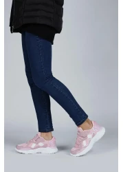 Jump 29189 حذاء رياضي كاجوال للفتيات باللون الوردي والأبيض