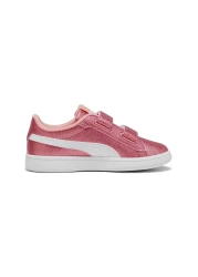 Puma Smash 3.0 Glitz Glam V Ps Girls' Sneakers Size 28-35 White-Pink