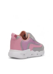 Tuğba Ortopedi 06-1 Girl's Grey/Pink Lighted School Sneaker