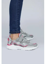 Jump 29189 Velcro Gray - Fuchsia Girl's Sneaker Casual Sneakers