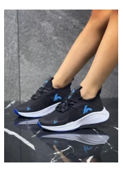 homiro Unisex Children's Sneakers - Lace-up, Black-blue